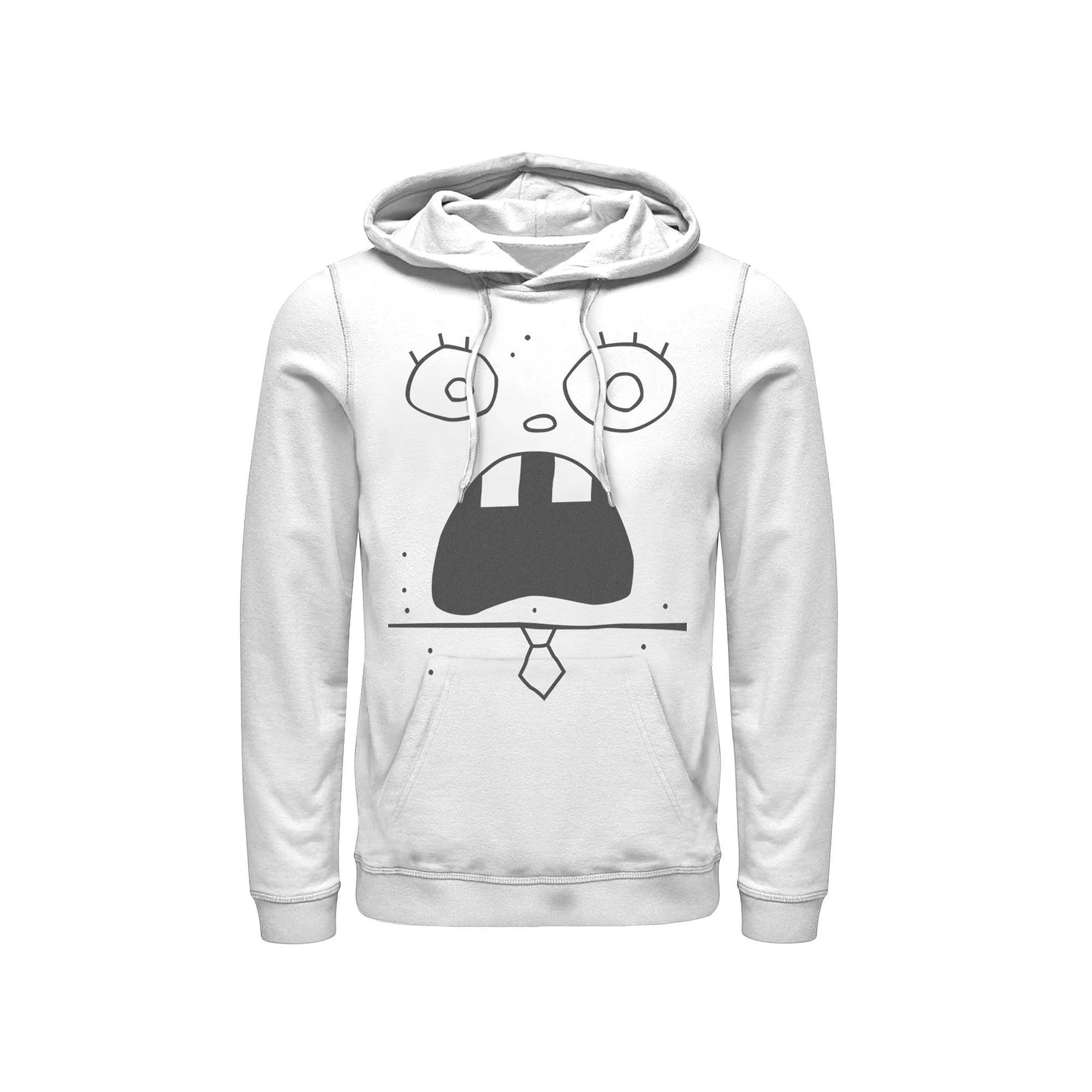 Men's Nickelodeon SpongeBob SquarePants Doodle Bob Face Costume Hoodie, Size: XXL, White Product Image