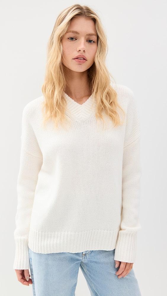 La Ligne Solid Marin V Neck Sweater | Shopbop Product Image
