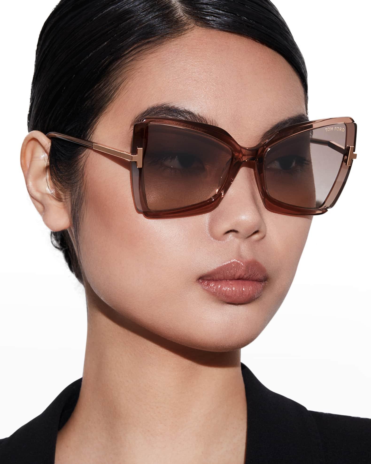 Gia Semi-Rimless Butterfly Sunglasses Product Image