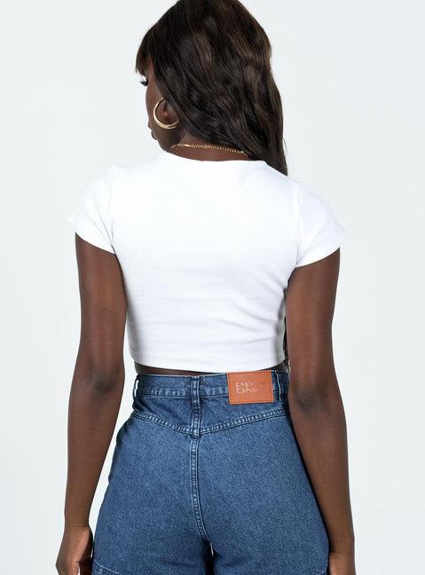 Classic Crop Tee White Product Image
