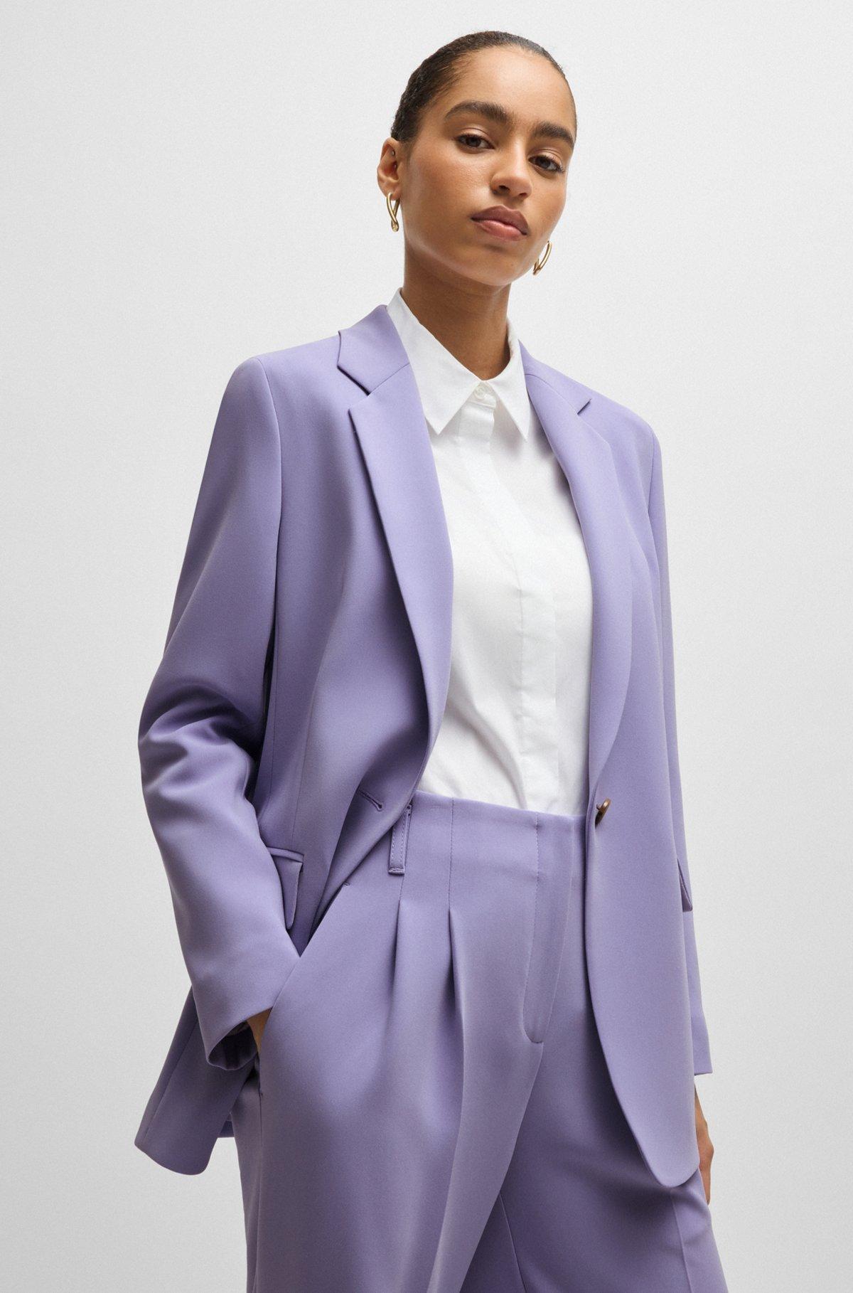 Regular-fit jacket in crease-resistant crepe Product Image