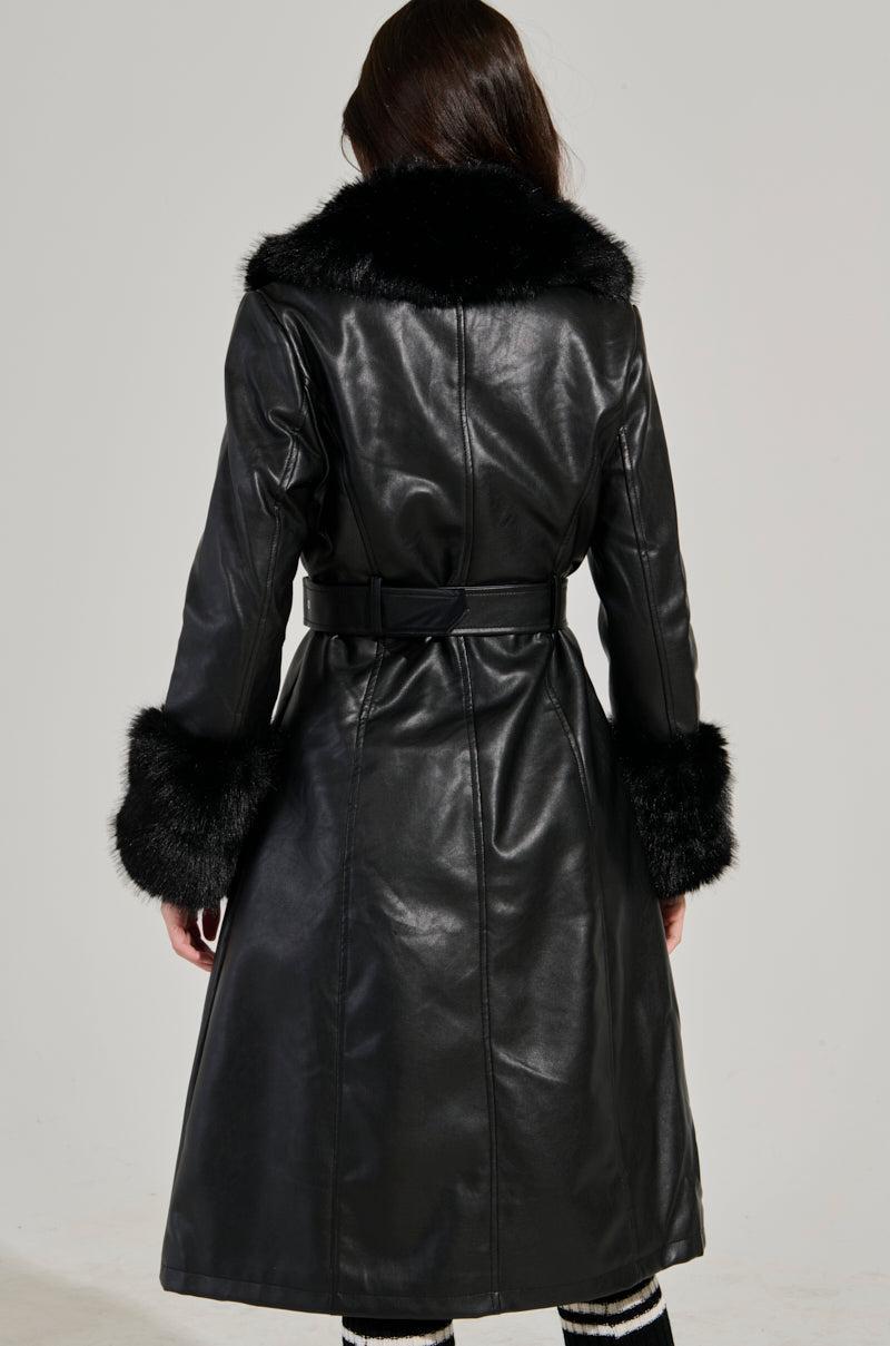 KAYA FUR TRIM TRENCH Product Image