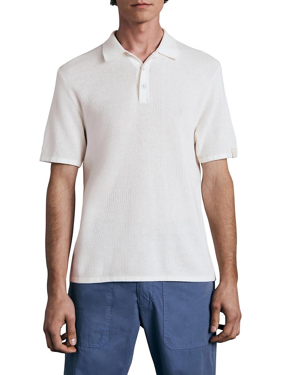 rag & bone Harvey Knit Short Sleeve Polo Shirt Product Image