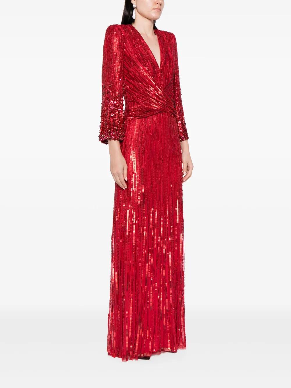 Cosmos sequin-embellishment gown Product Image