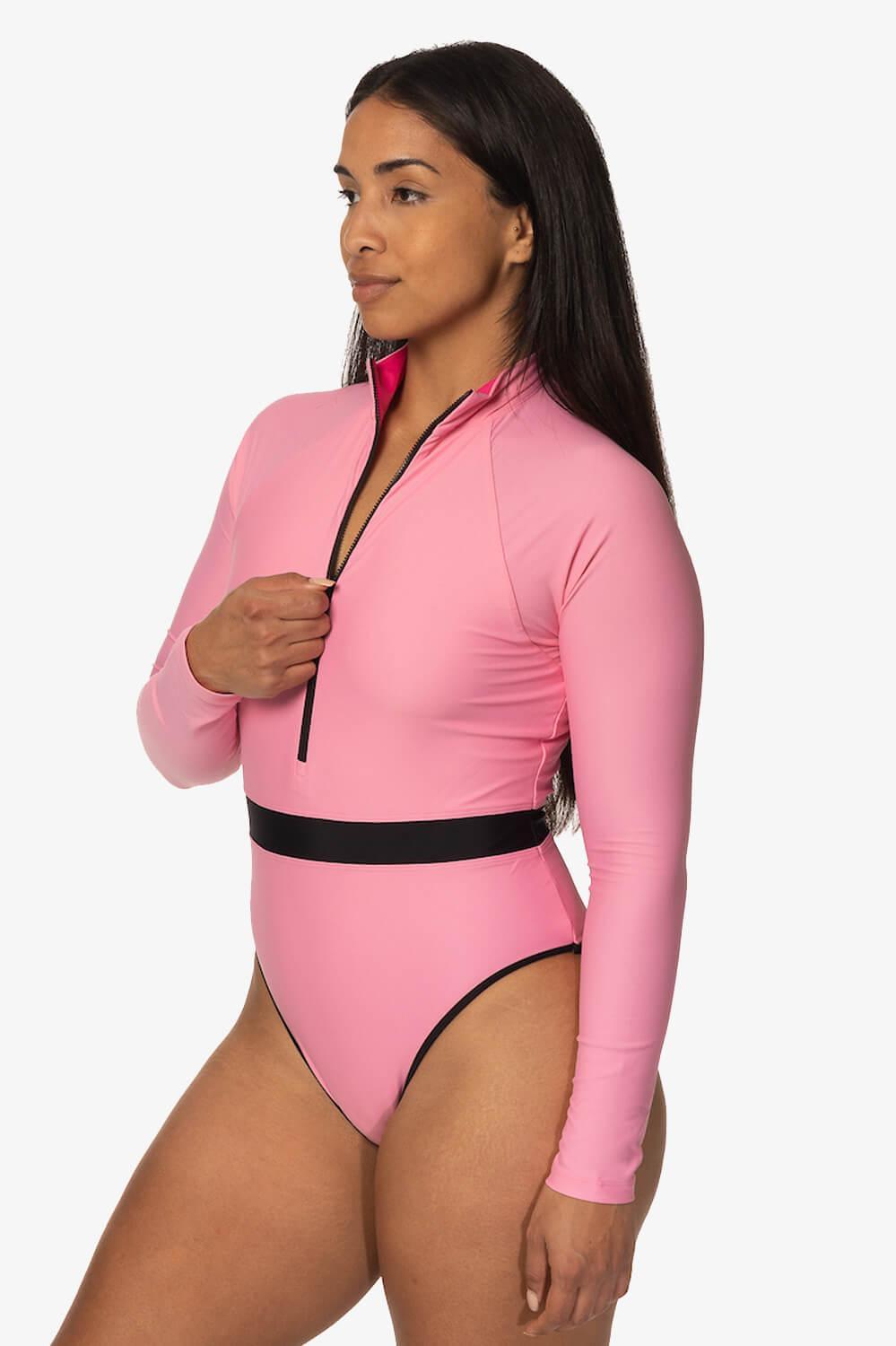 Nazare Long Sleeve Zip-Up Surf One Piece Product Image