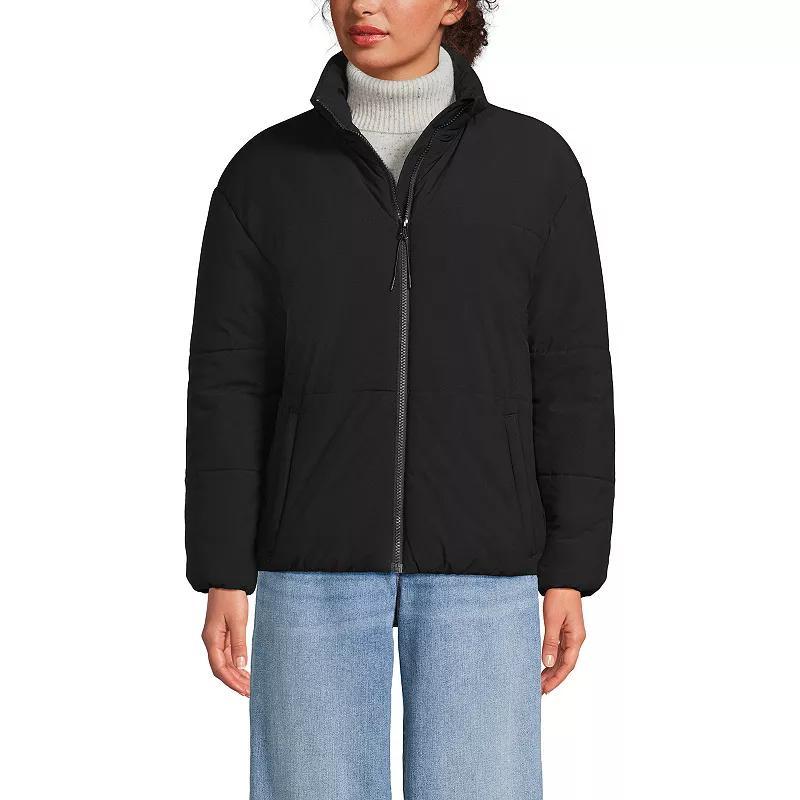 Women's Lands' End Insulated Mockneck Commuter Jacket, Size: XS, Soft Purple Product Image