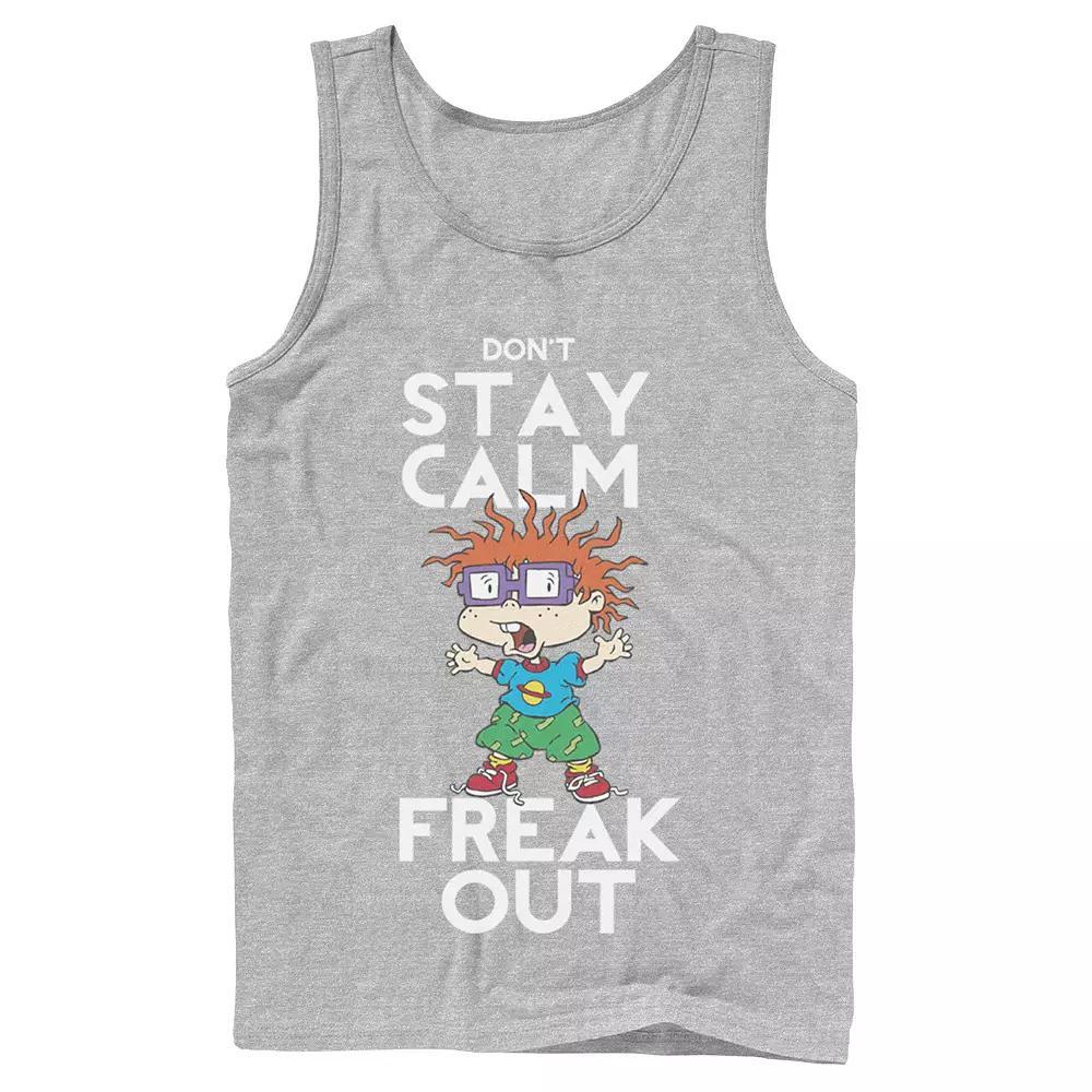 Men's Nickelodeon Rugrats Chuckie Don't Stay Calm Freak Out Graphic Tank Top, Size: Large, Black Product Image