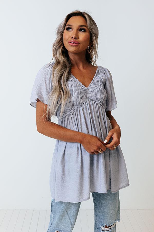 Sunrise Kisses Babydoll Top In Serenity Product Image