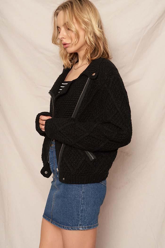 Long Sleeve Sweater Jacket Product Image