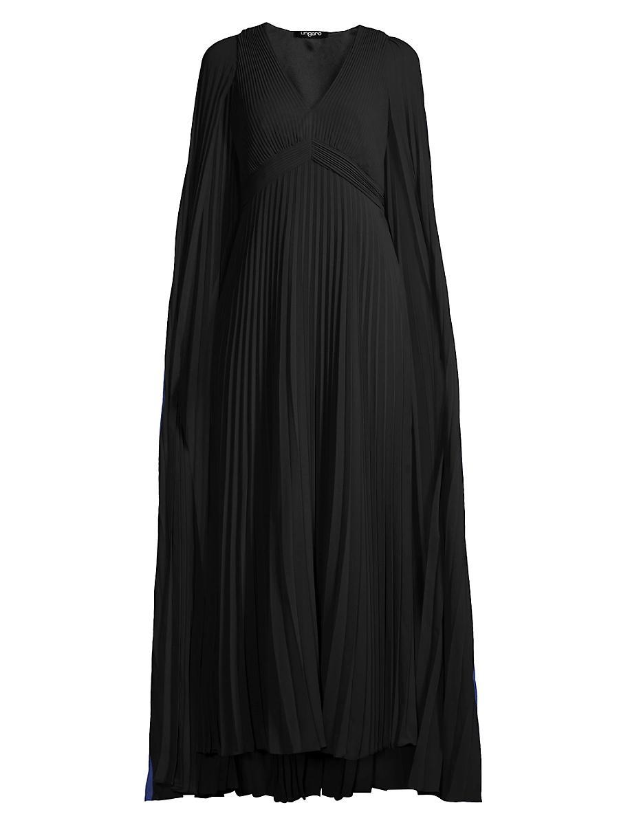 Womens Joelle Pliss Cape Maxi Dress Product Image