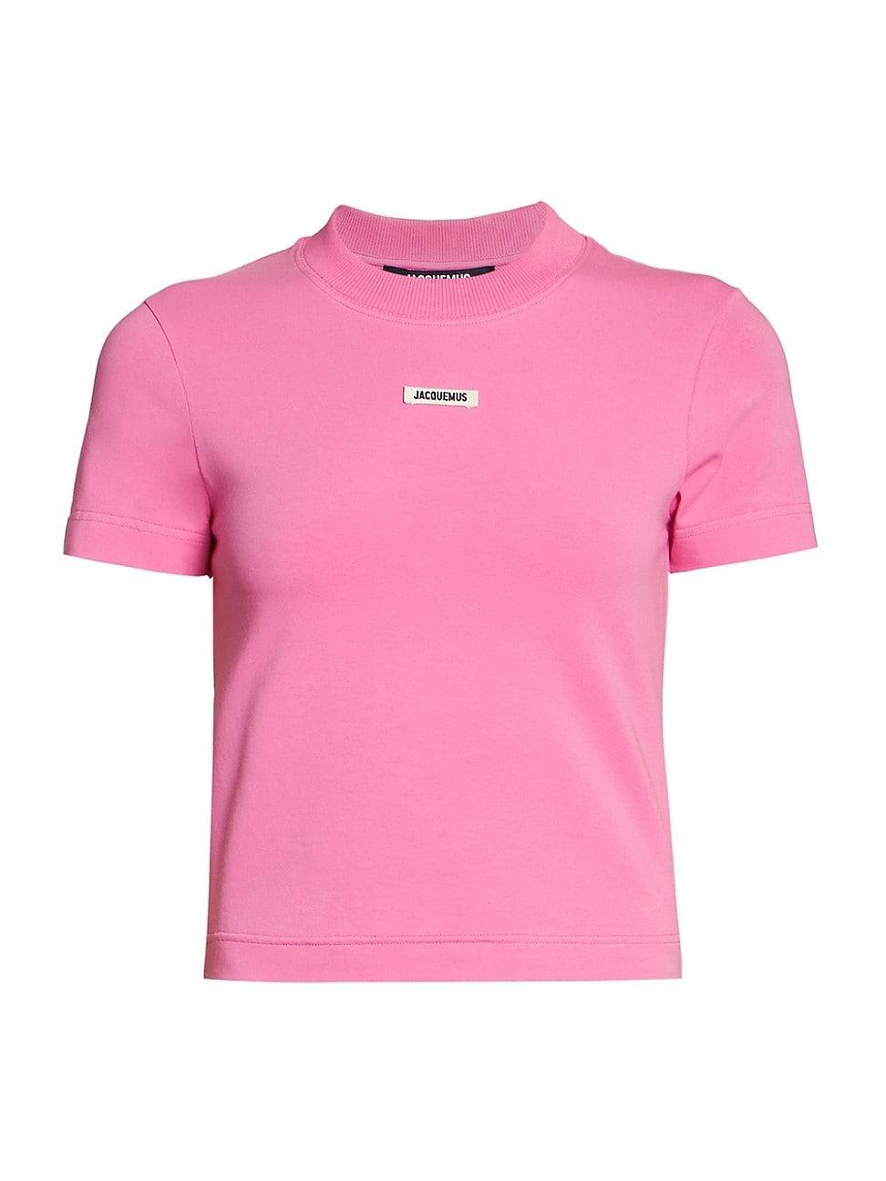 Womens Grosgrain Cotton Logo T-Shirt Product Image