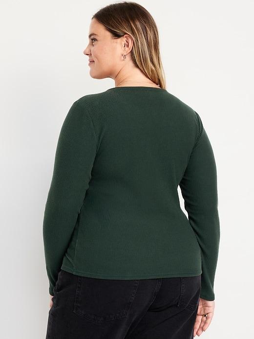 Plush-Knit Long-Sleeve T-Shirt Product Image