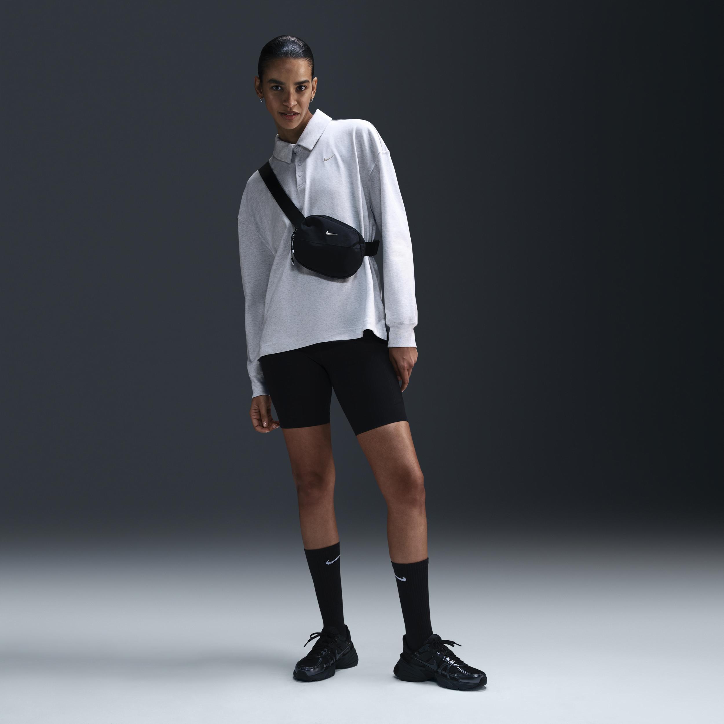 Womens Nike Sportswear Essential Oversized Long-Sleeve Polo Product Image