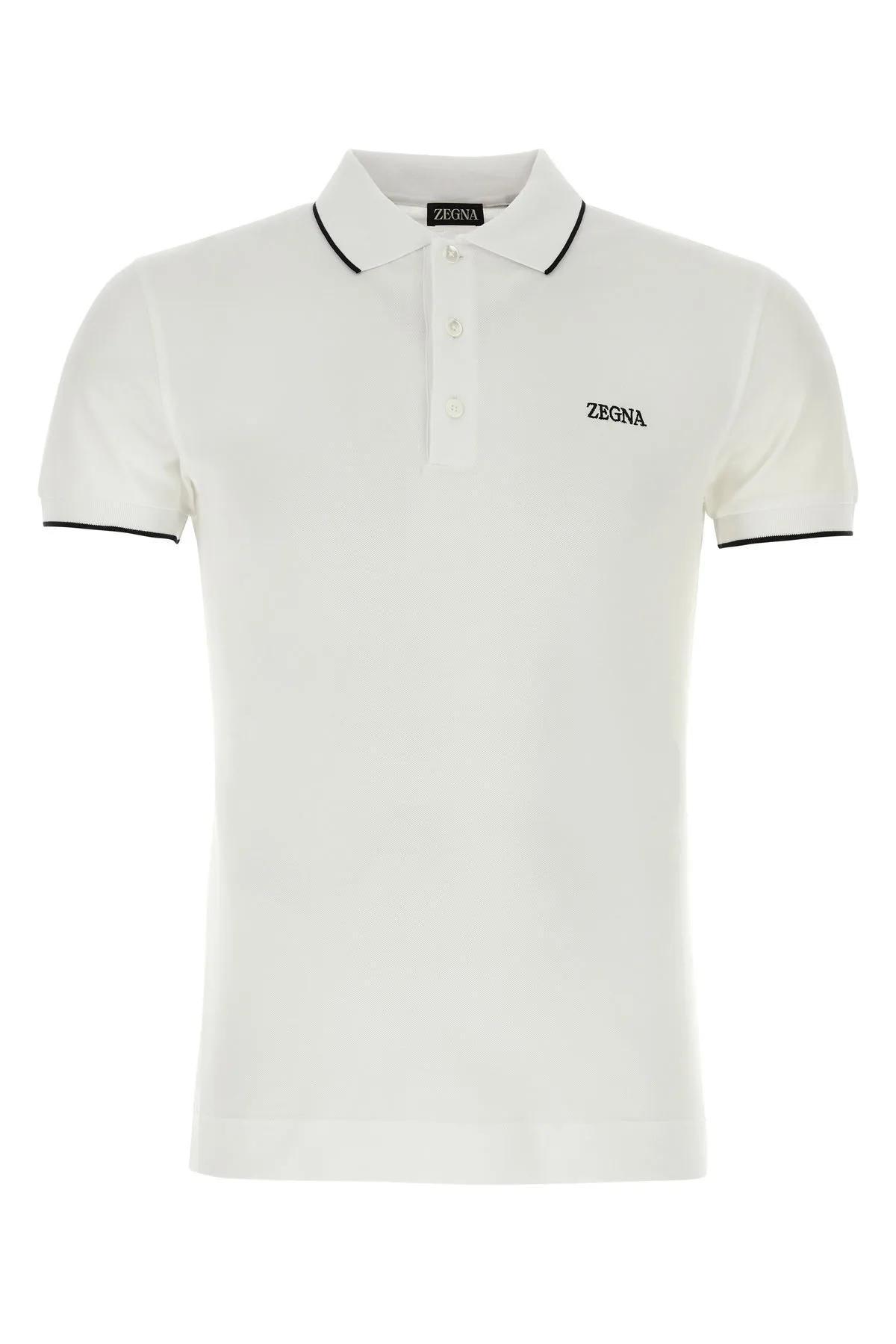 ZEGNA Polo Shirt In White Product Image