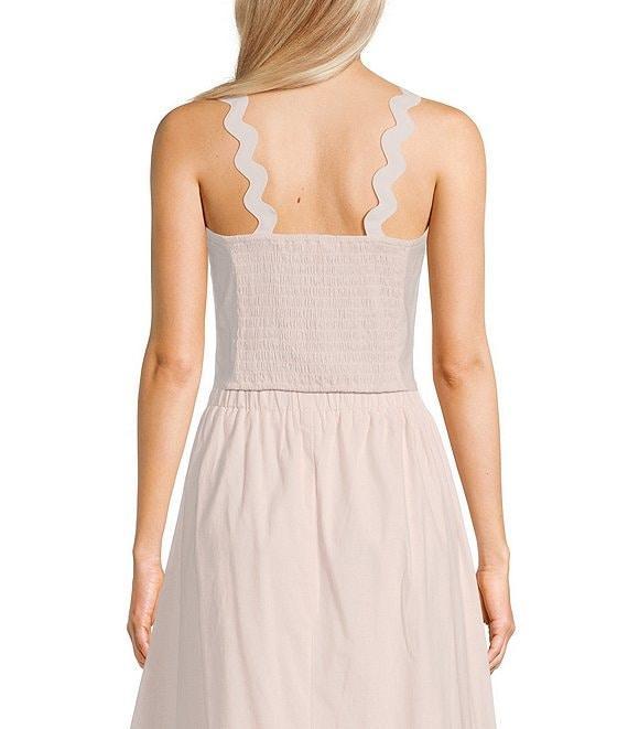 Evolutionary Ric Rac Spaghetti Strap Cropped Coordinating Tank Top Product Image