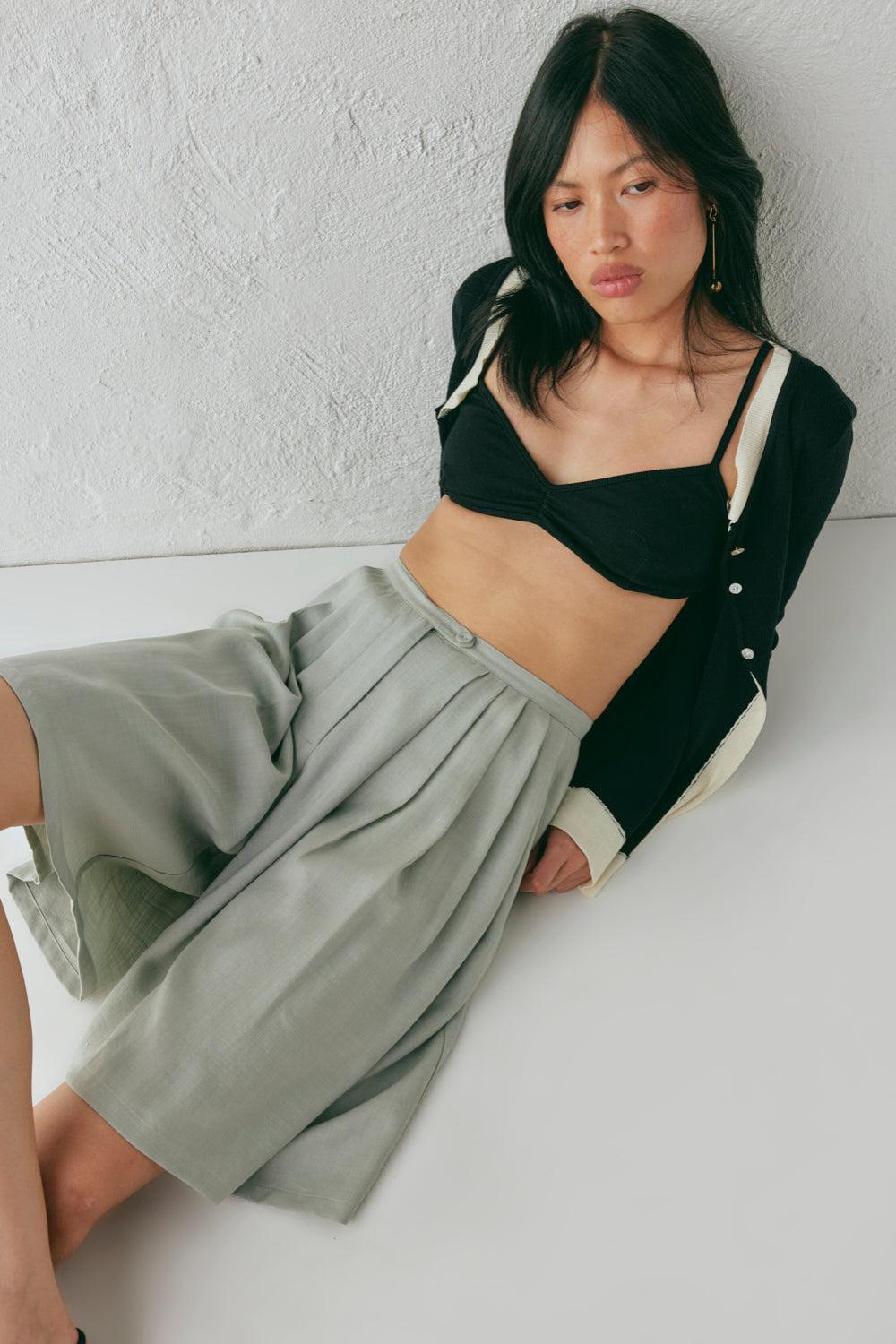 Harper Ribbed Bralette Black Product Image