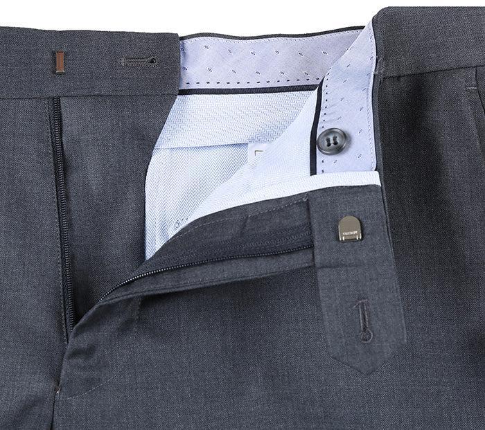 Half Canvas Wool Dress Suit Regular Fit 2 Piece in Gray Product Image