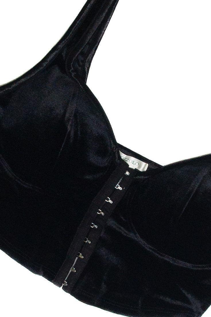 Velvet Hook & Eye Crop Top Product Image