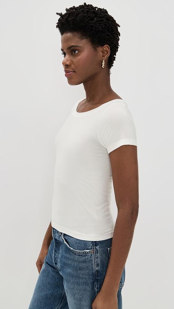 Good American Short Sleeve Boatneck Tee | Shopbop Product Image