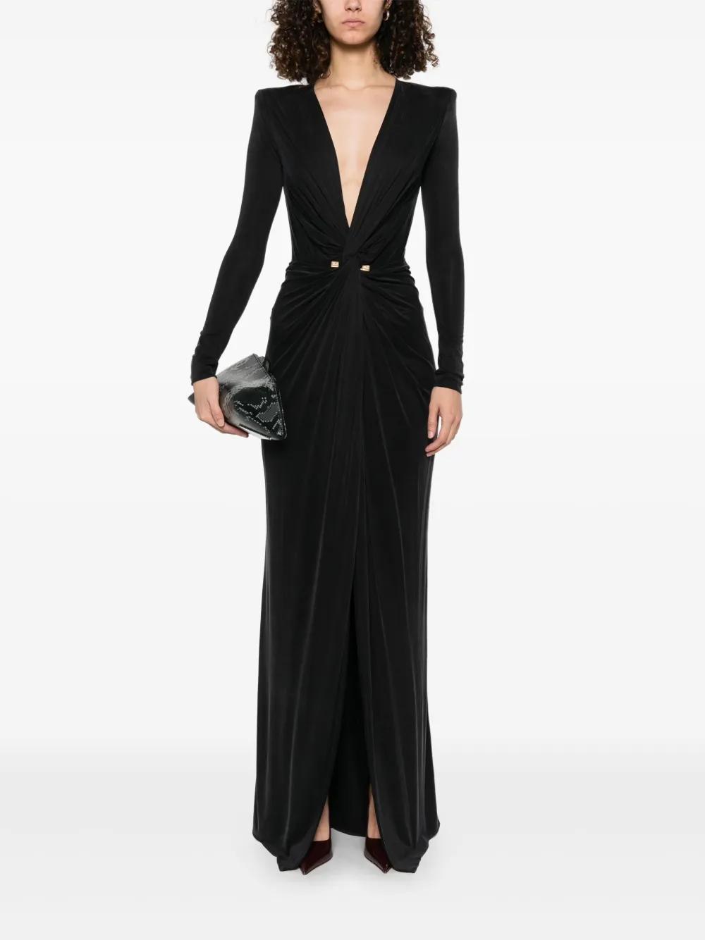 piercing-detail jersey gown Product Image