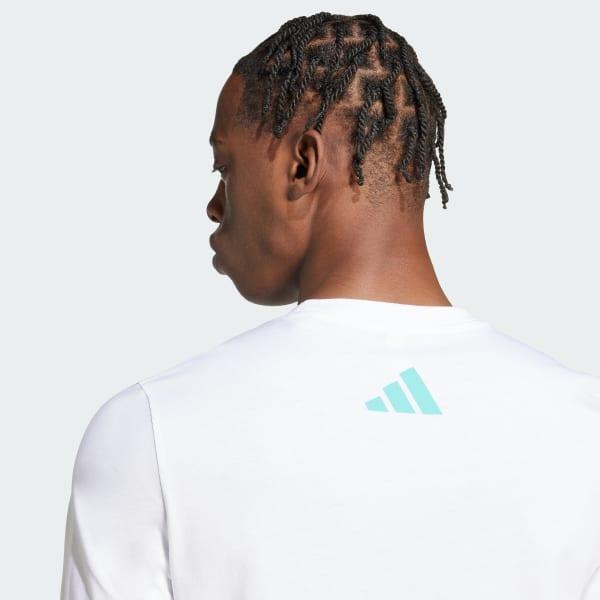 adidas Mercedes - AMG Petronas Formula One Team DNA Graphic Tee White 2XL Mens Product Image