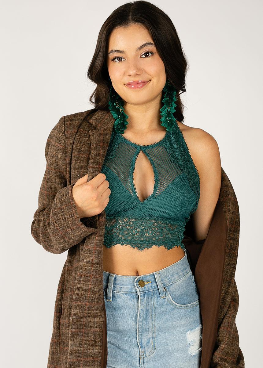 Myranda Bralette in Dark Teal Female Product Image