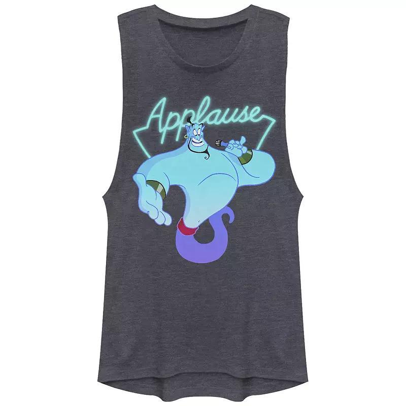 Disney's Aladdin Juniors' Genie Applause Sign Festival Muscle Tank, Women's, Size: XXL, Denim Grey Product Image