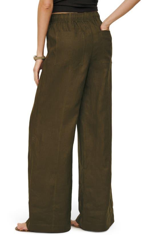 Declan Linen Pant In Dark Olive Product Image