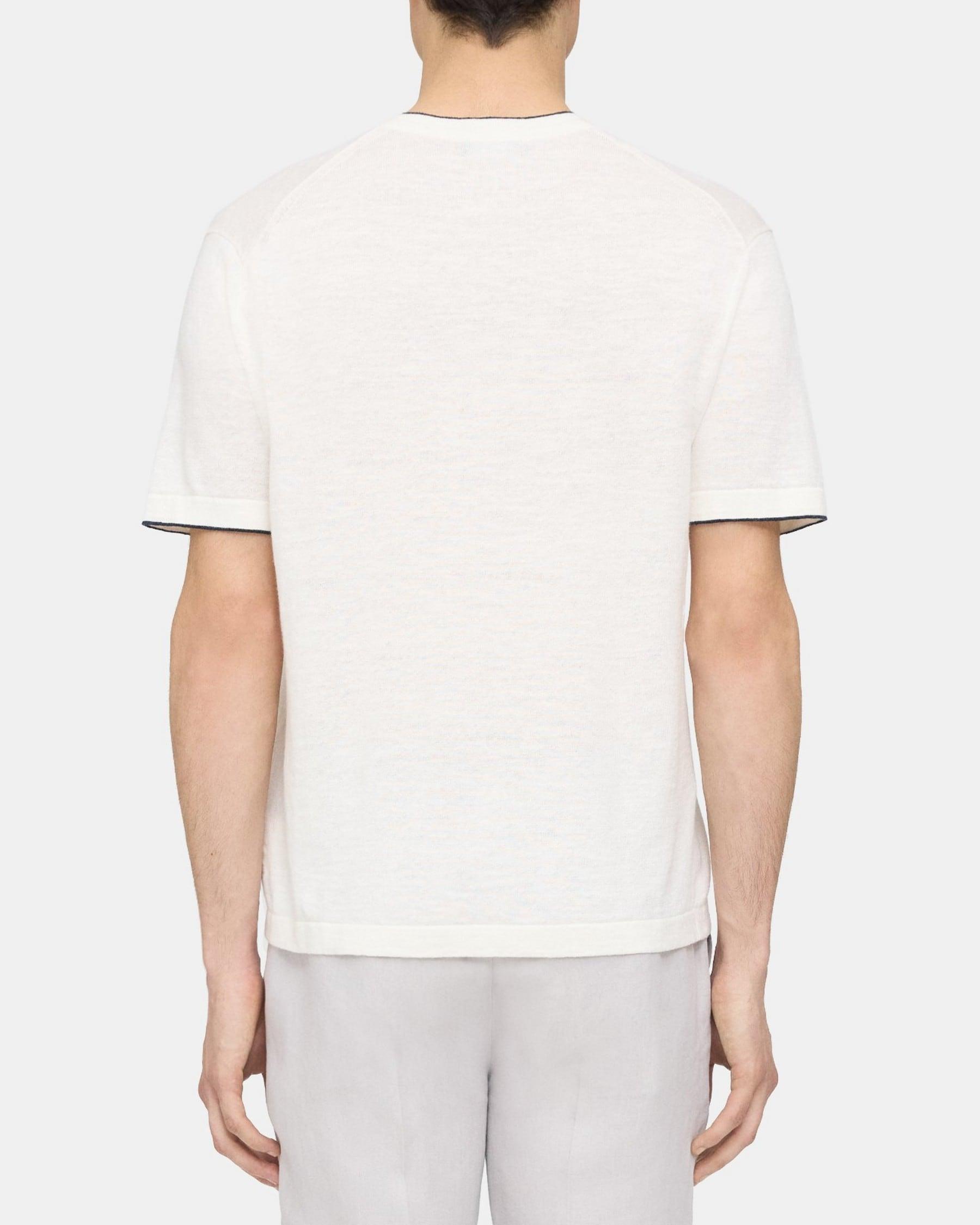 Short-Sleeve Tee in Cotton-Linen Product Image