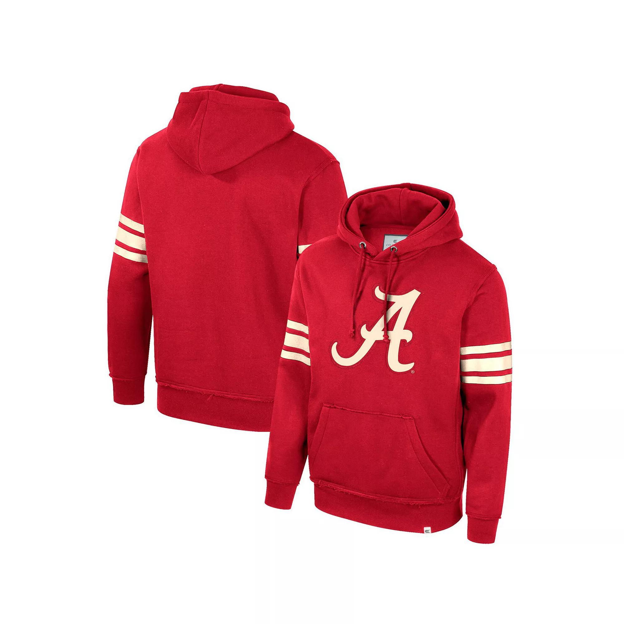 Men's Colosseum Crimson Alabama Crimson Tide Saluting Pullover Hoodie, Size: Medium, Red Product Image