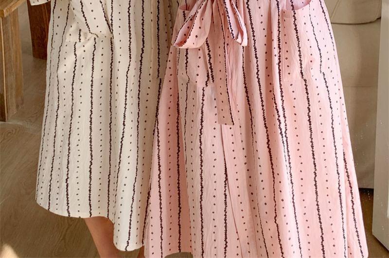 Couple Matching Patterned Print Pajama Robe Product Image