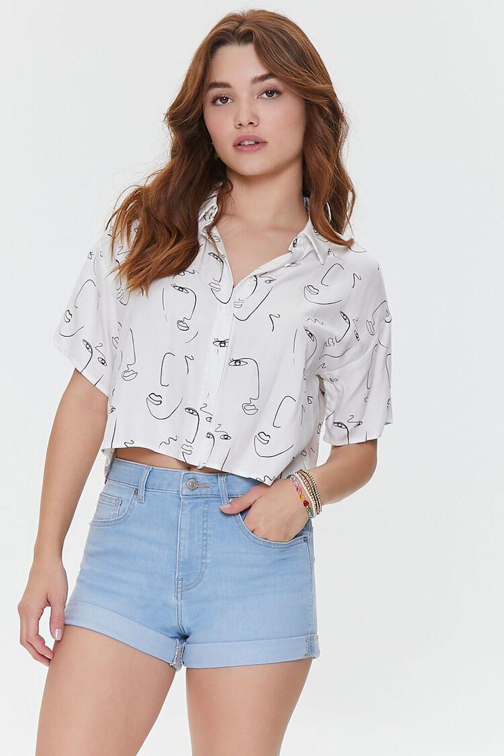 Curvy Rolled Cuff Denim Shorts | Forever 21 Product Image