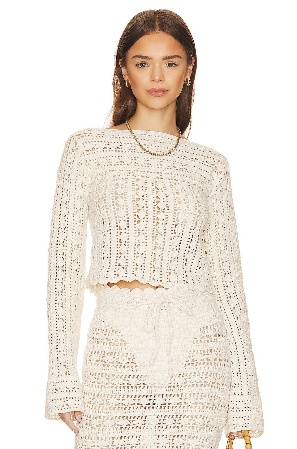 x REVOLVE Laurelin Crochet Sweater House of Harlow 1960 Product Image