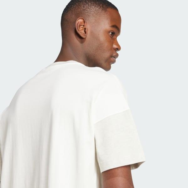 adidas ALL SZN Colorblock Tee Semi Court Green XL Mens Product Image