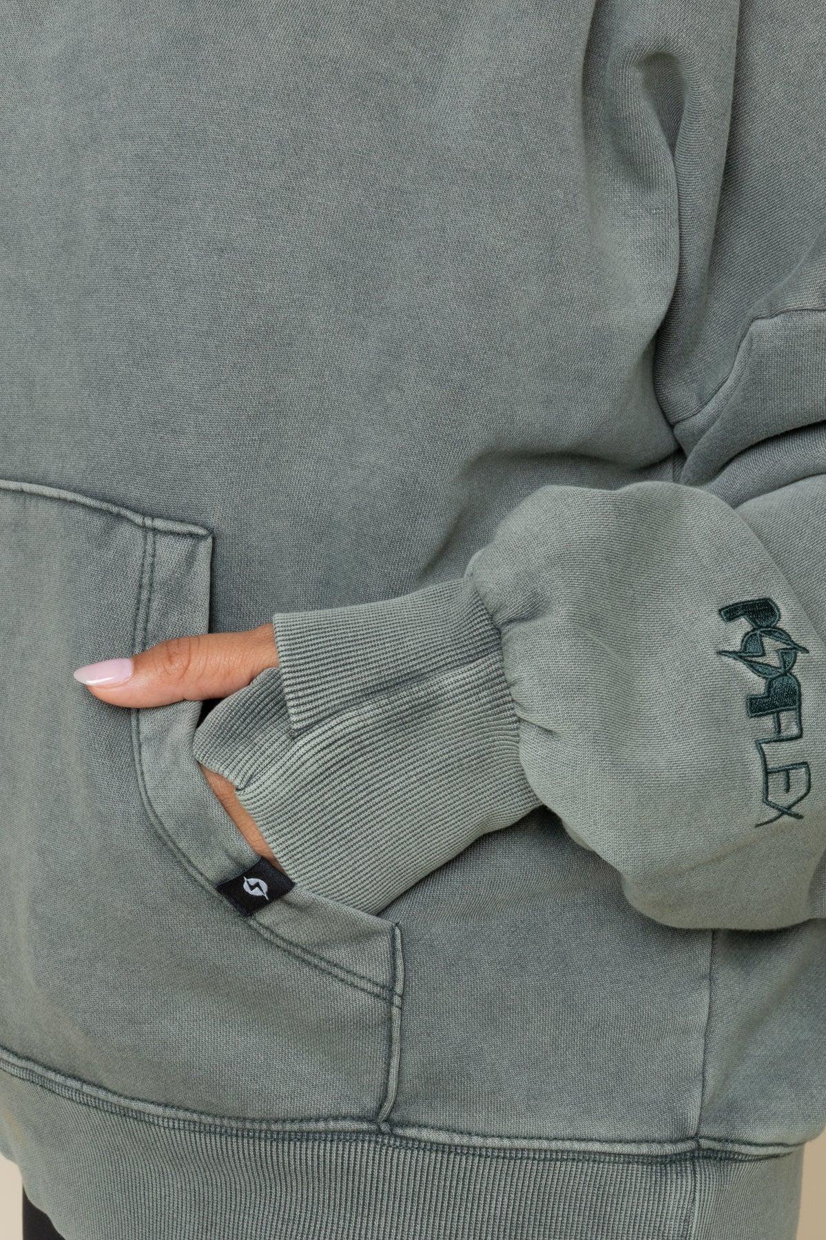 Boxy Boyfriend Hoodie - Vintage Forest Fern Product Image