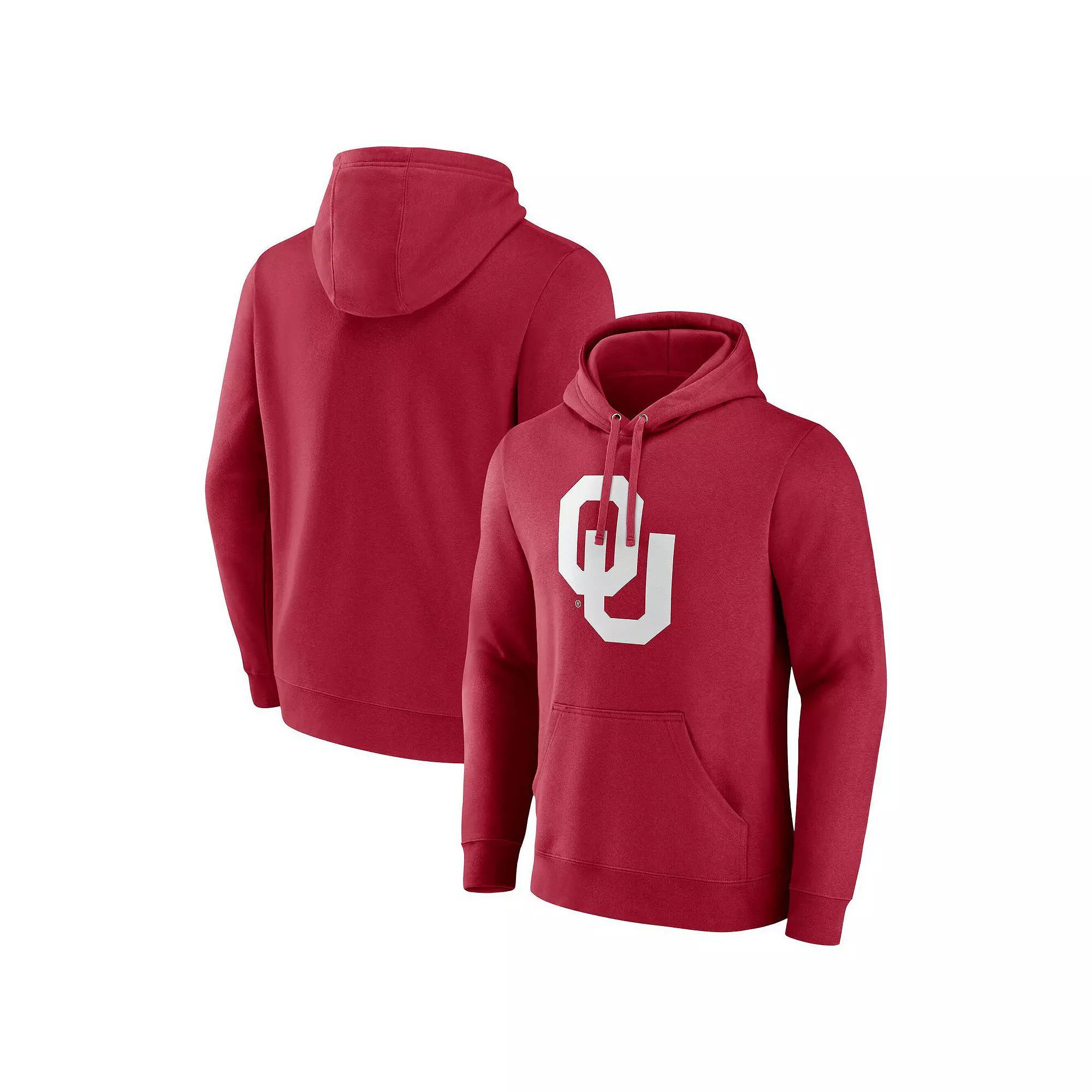 Men's Fanatics Crimson Oklahoma Sooners Fleece Pullover Hoodie, Size: Small, Red Product Image