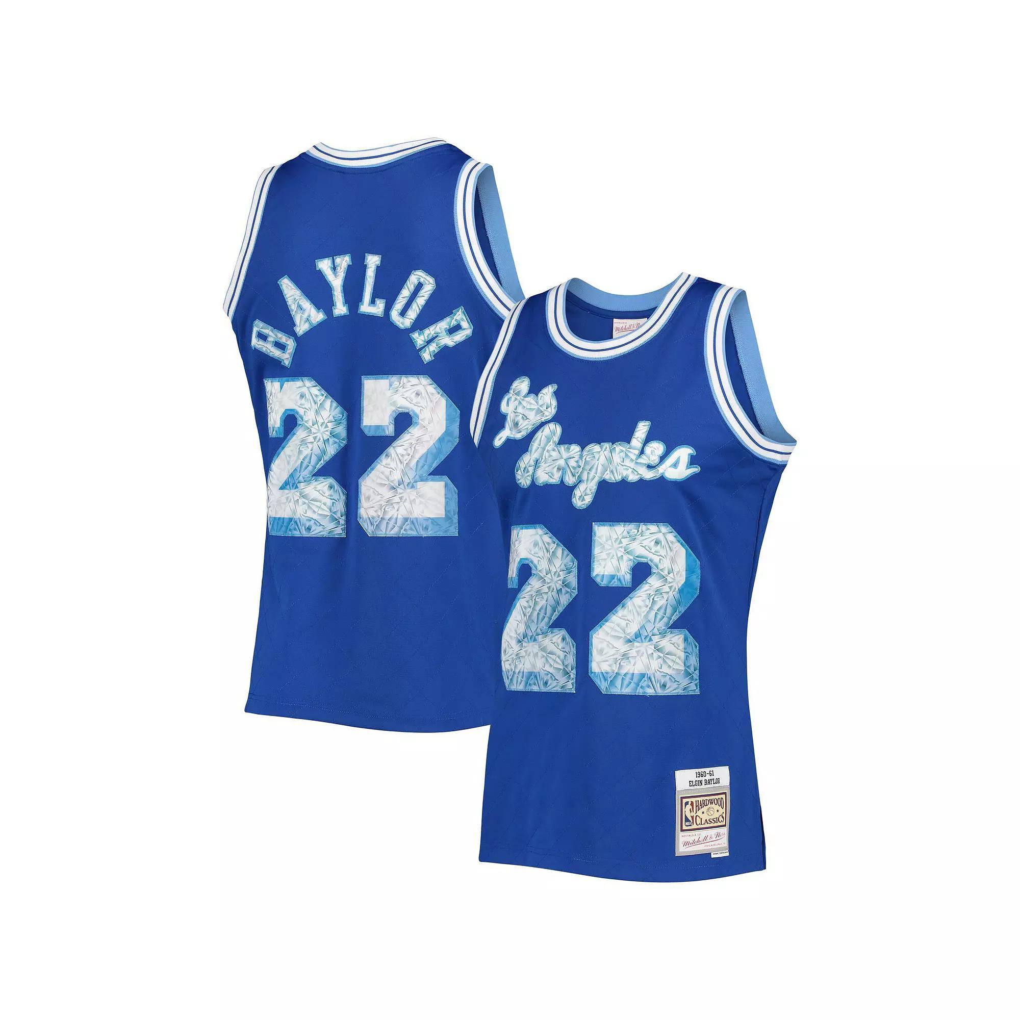 Mens Mitchell & Ness Elgin Baylor Royal Los Angeles Lakers 1960-61 Hardwood Classics 75th Anniversary Diamond Swingman Jersey Product Image
