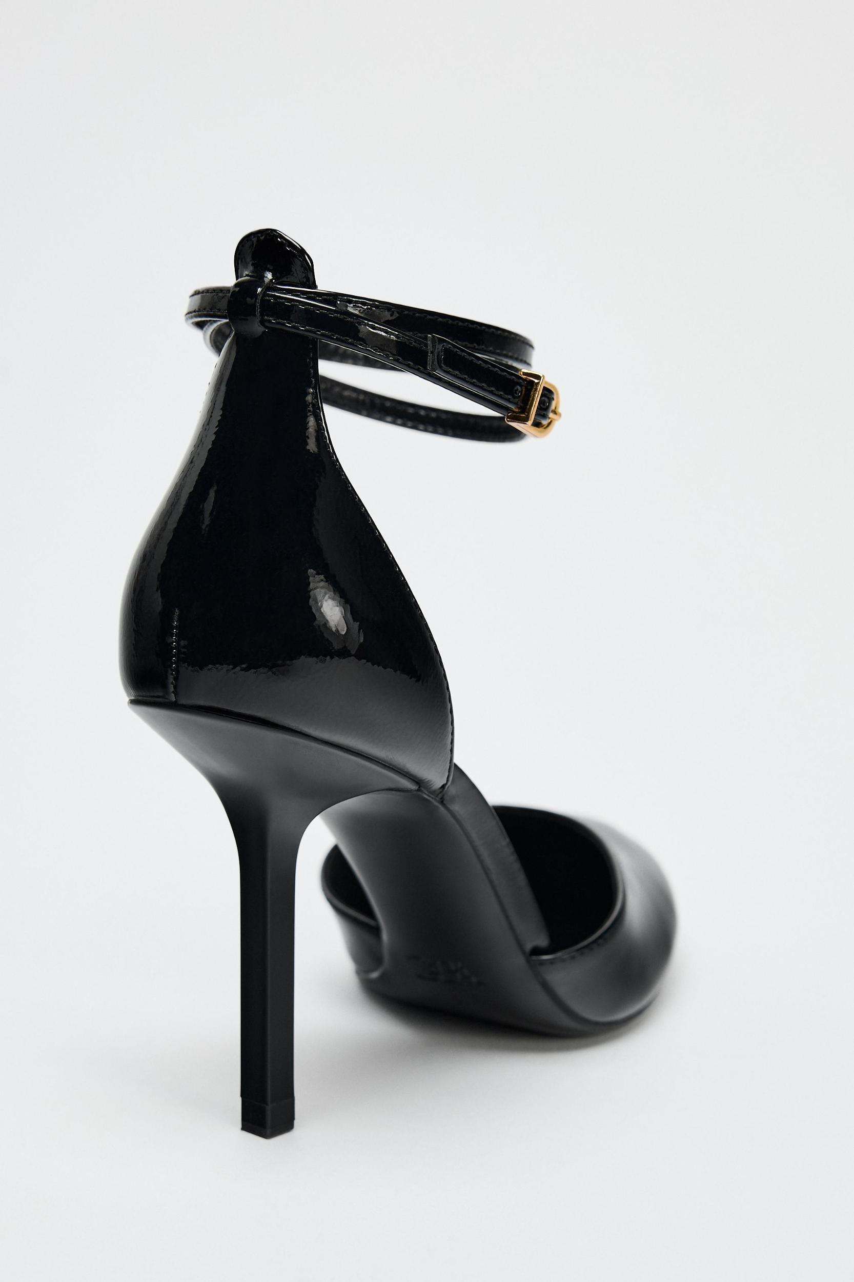 HEELED FAUX PATENT LEATHER SHOES Product Image