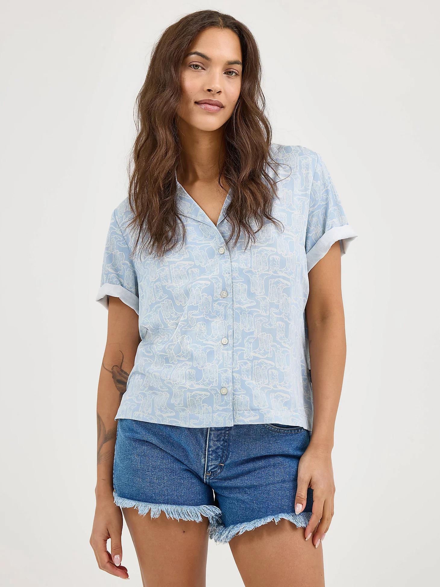 Women's Wrangler Retro® Cowgirl Camp Shirt | Women's TOPS | Wrangler® Product Image