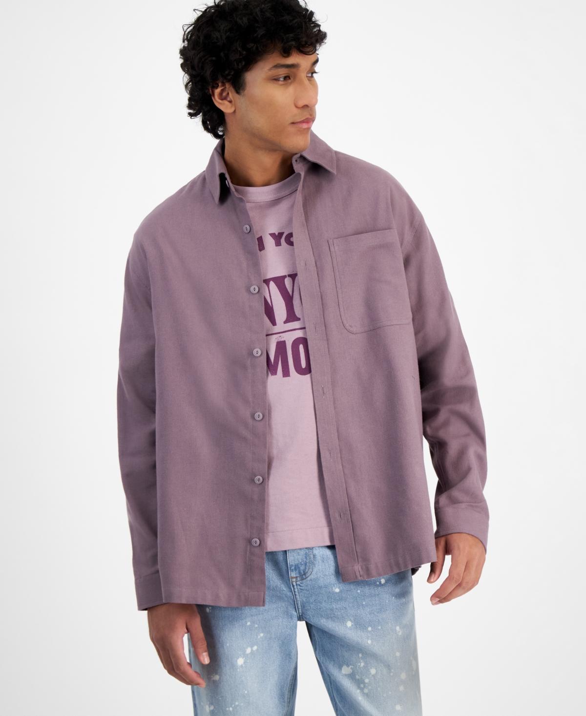 Mode of One Mens Relaxed-Fit Flannel Shirt, Created for Macys Product Image