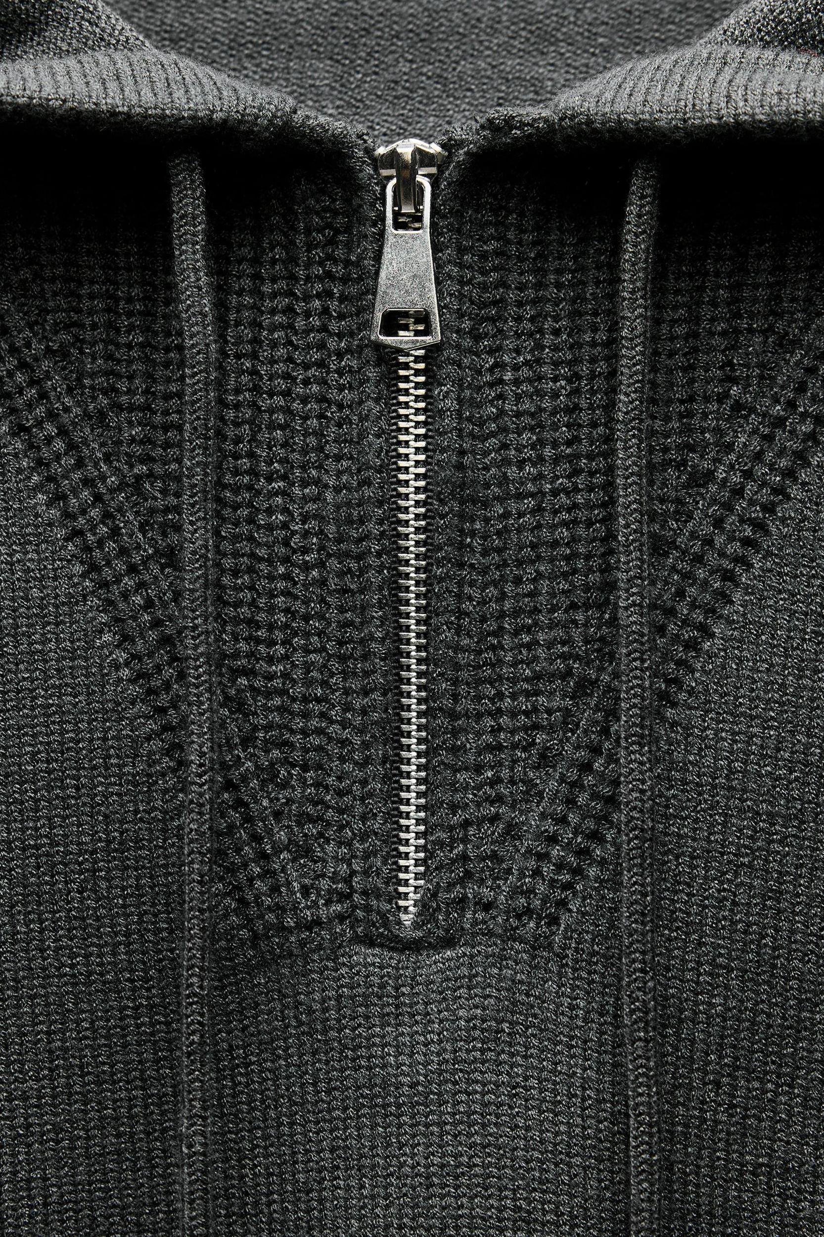 HOODED KNIT SWEATER Product Image