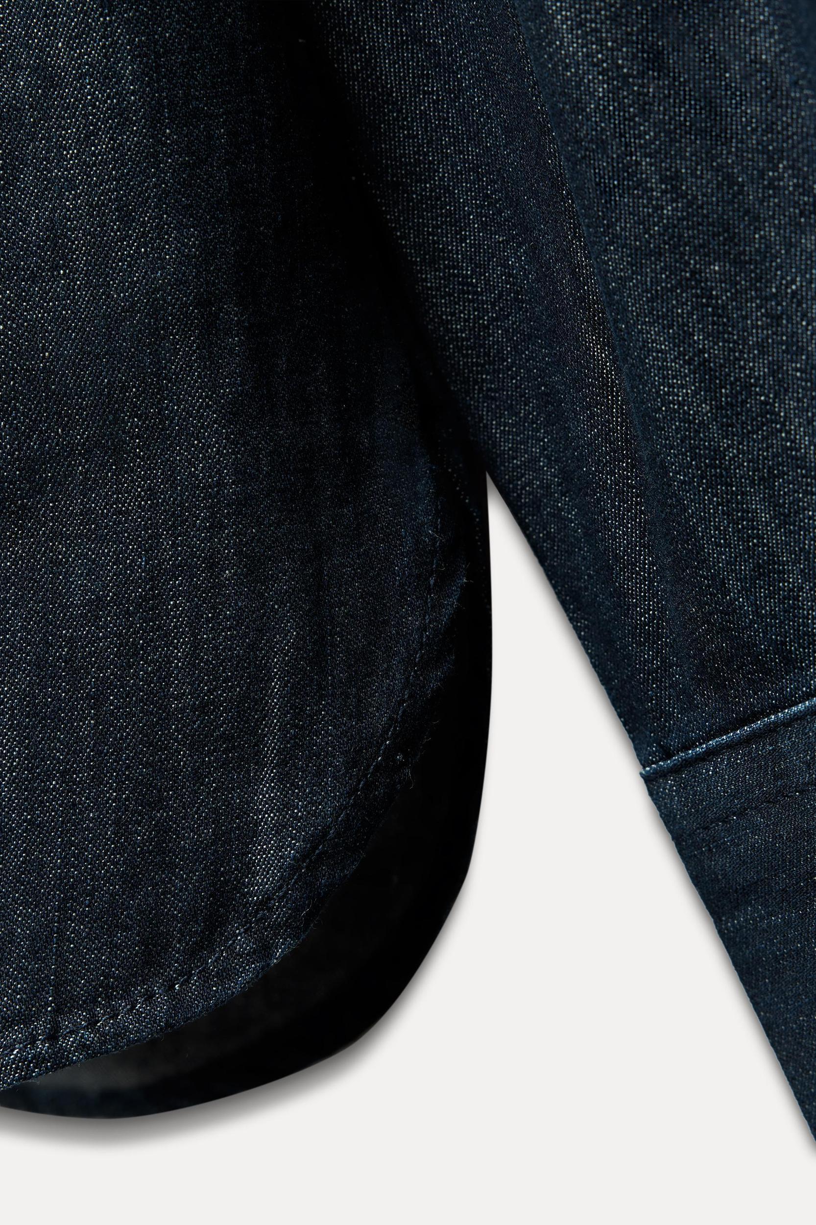 TRF DENIM SHIRT WITH POCKETS Product Image