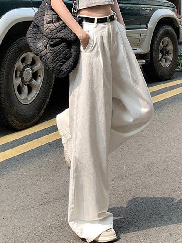 High Waist Slimming Drapey Boyfriend Jeans Product Image