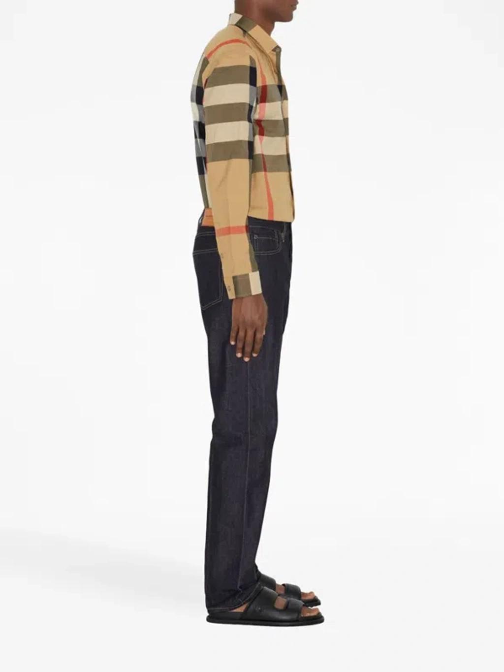 checkered cotton shirt Product Image
