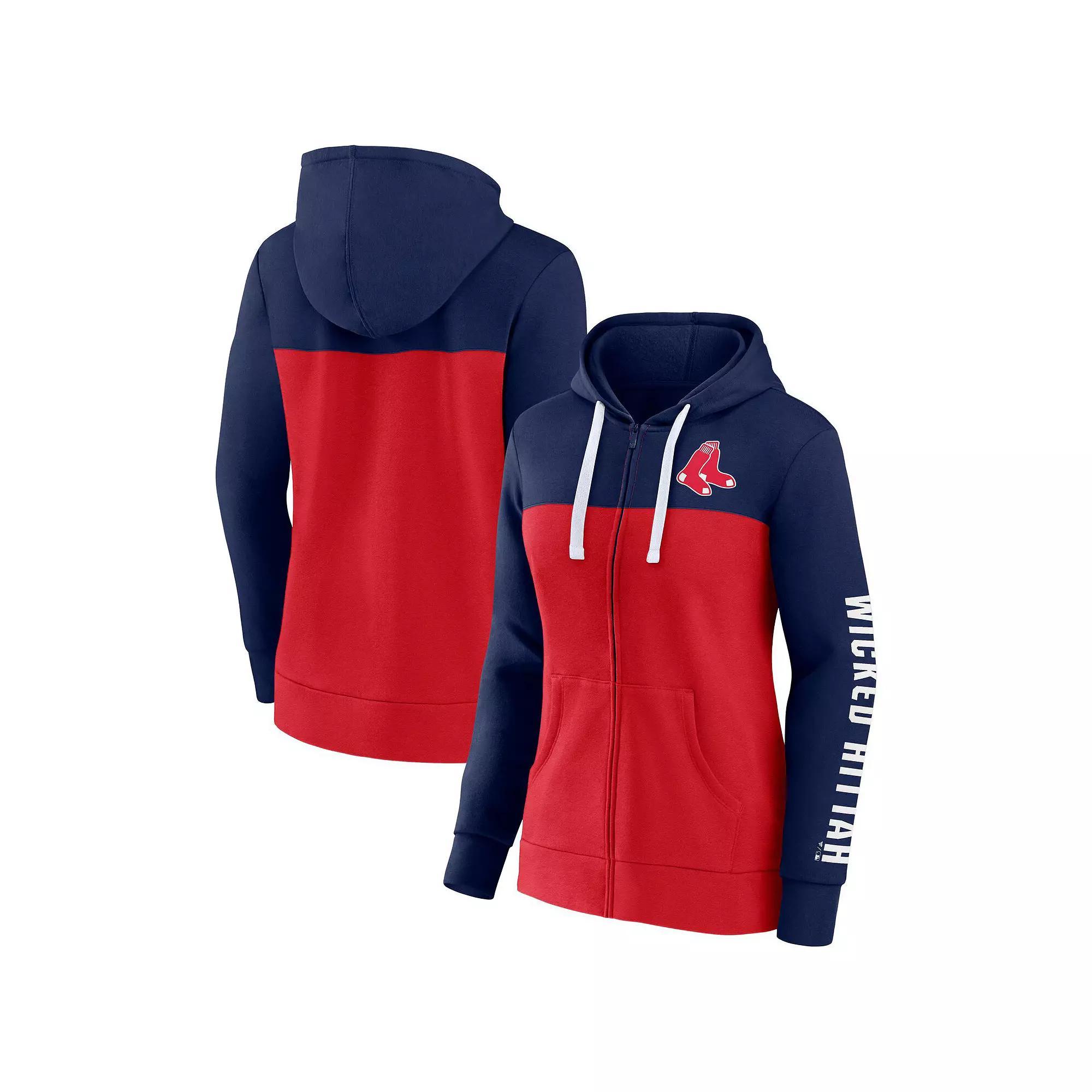 Womens Fanatics Branded /Red Boston Red Sox Take The Field Colorblocked Hoodie Full-Zip Jacket Blue Product Image
