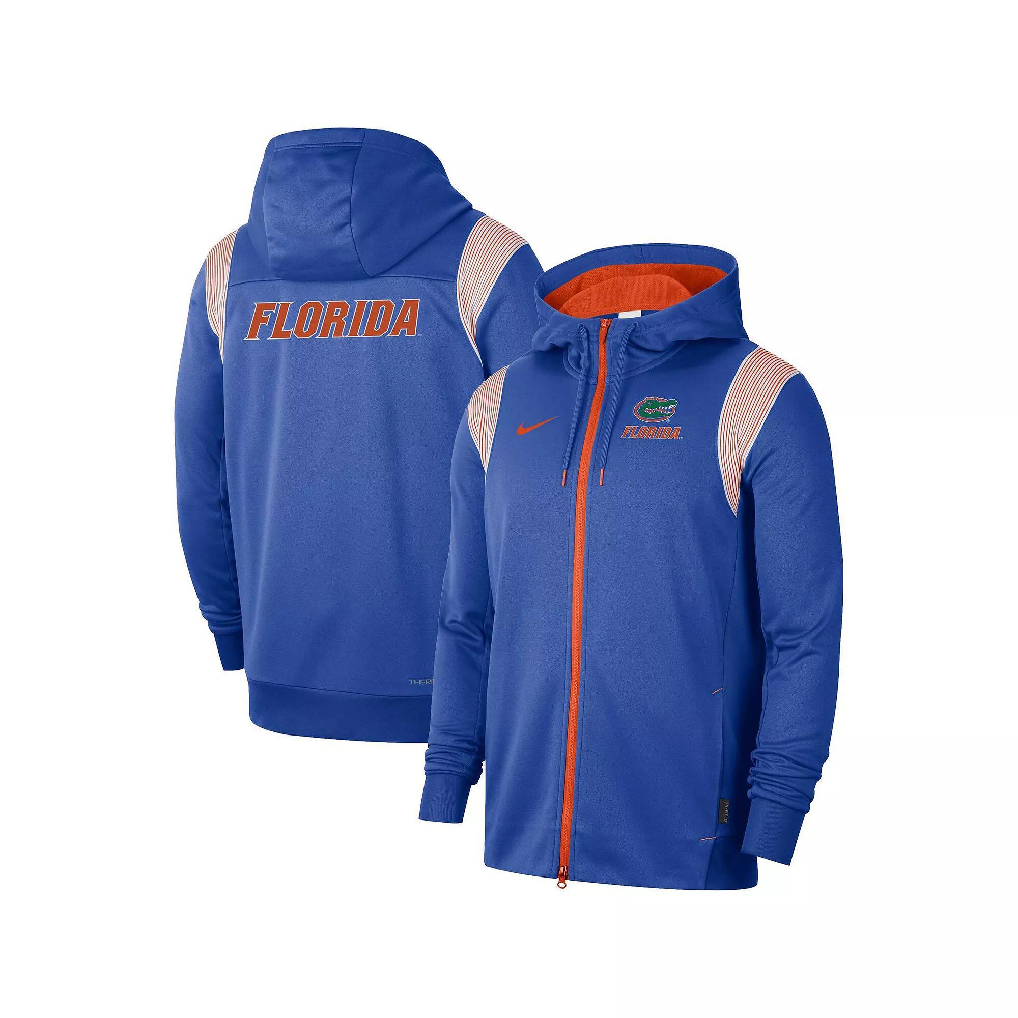 Men's Nike Royal Florida Gators Sideline Lockup Performance Full-Zip Hoodie Jacket, Size: XL, Blue Product Image