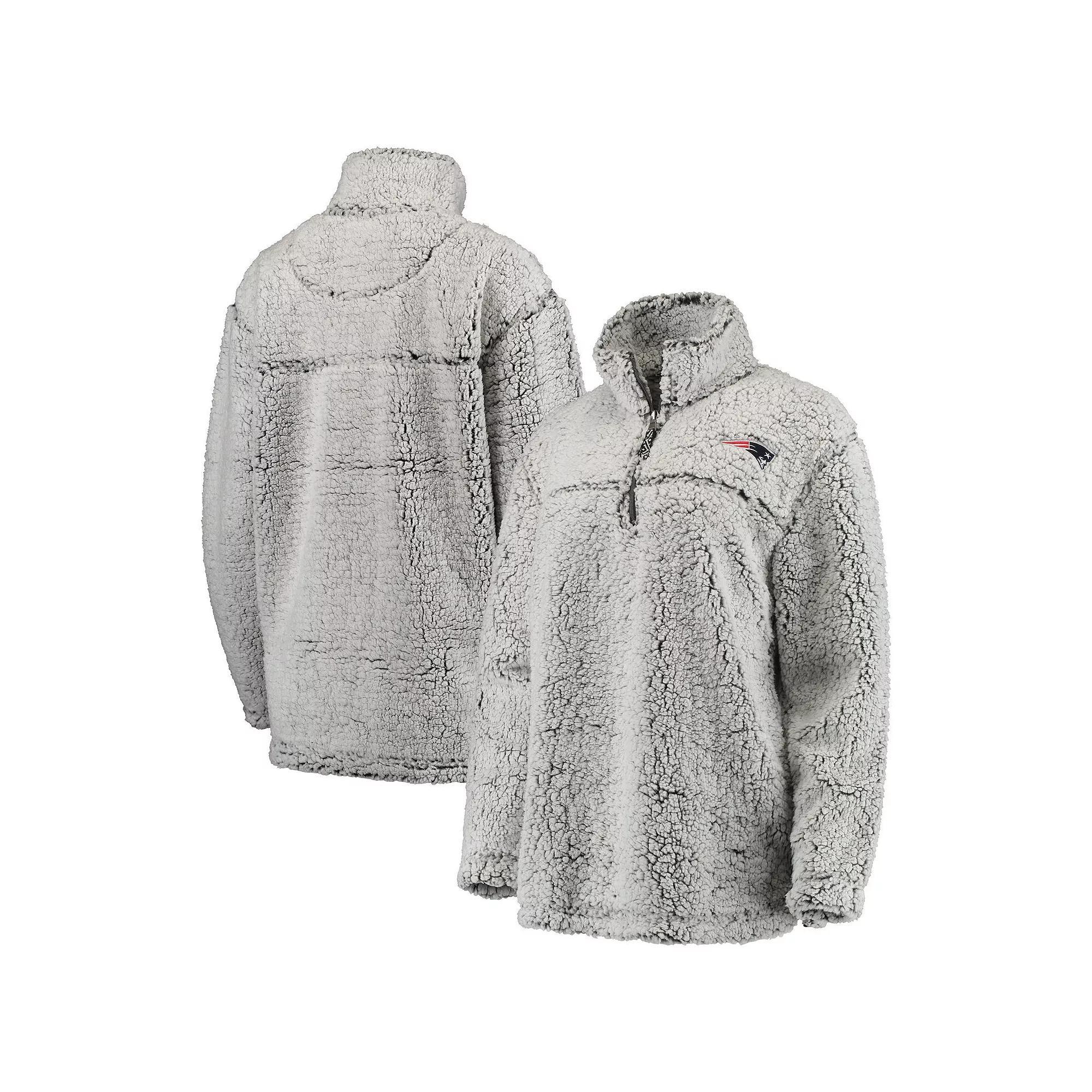 Women's G-III 4Her by Carl Banks Gray Arizona Cardinals Sherpa Quarter-Zip Pullover Jacket, Size: Small, Grey Product Image