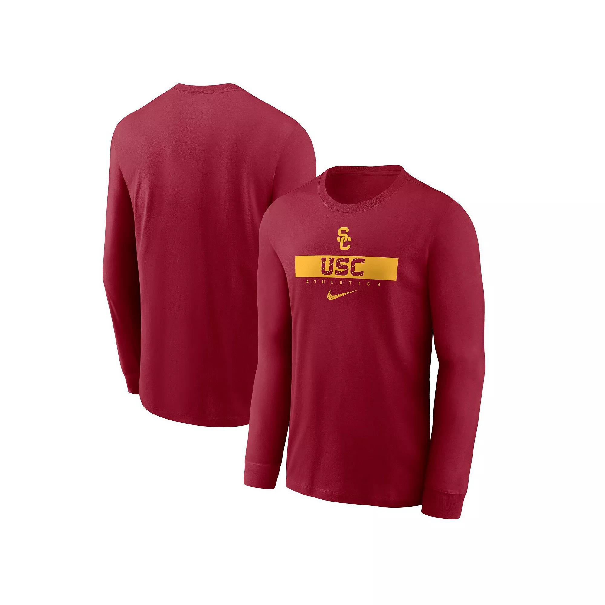 Men's Nike Cardinal USC Trojans 2024 Sideline Legend Performance Long Sleeve T-Shirt, Size: 2XL, Red Product Image