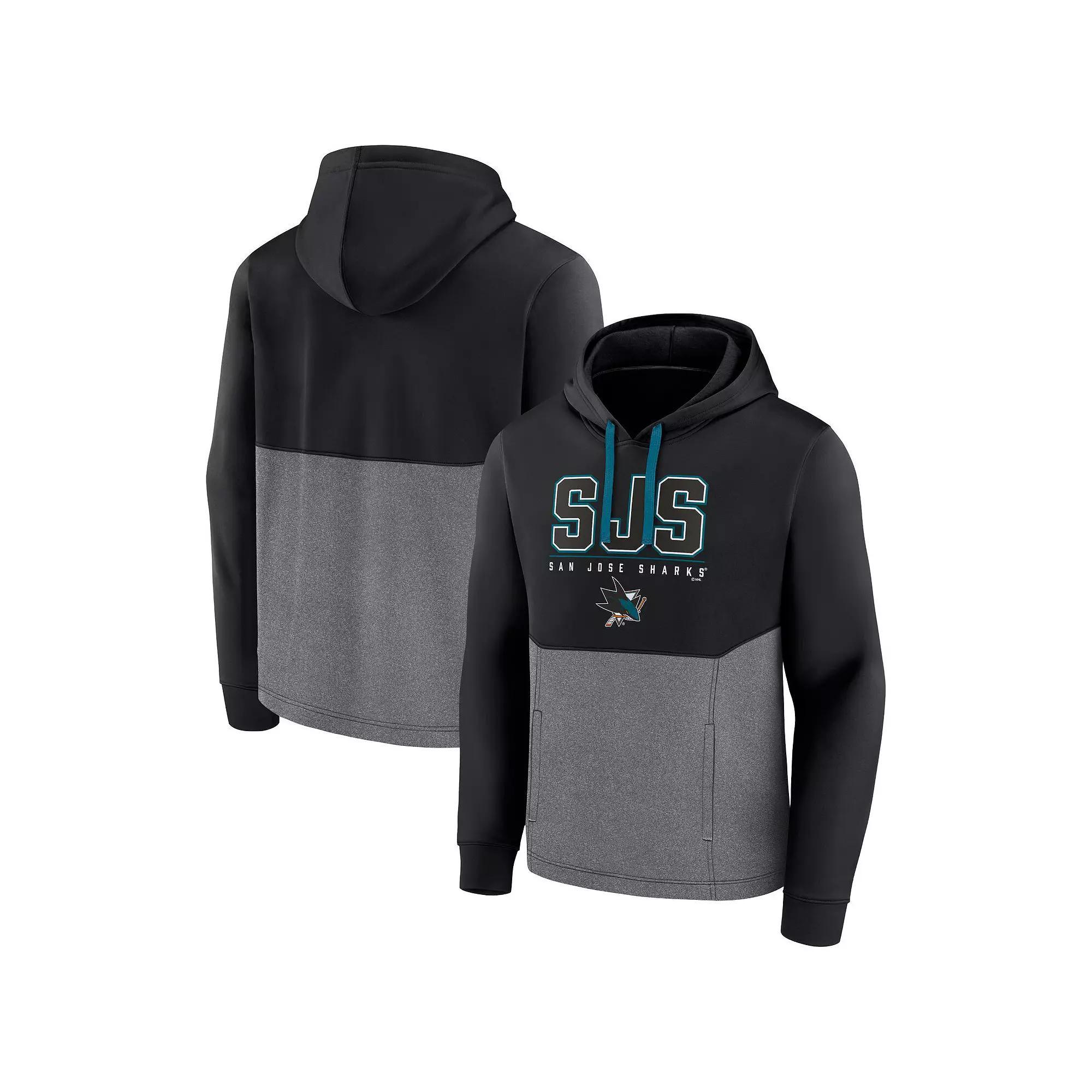 Men's Fanatics Branded Black San Jose Sharks Successful Tri-Blend Pullover Hoodie, Size: Small, Sks Black Product Image