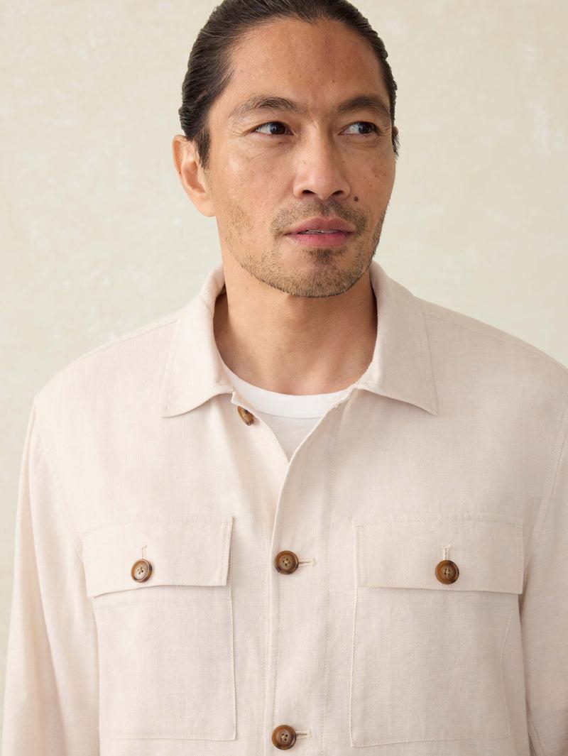 Movement™ Linen Shirt Jacket - Dorset Sand Product Image